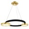 Cwi Lighting Deux Lunes LED Chandelier With Sun Gold & Black Finish 1215P20-2-625 - alternate 1